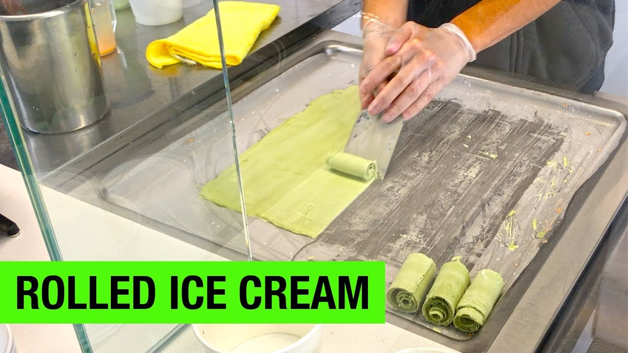 Rolled Ice Cream At Let S Roll Ice Creamery Youtube