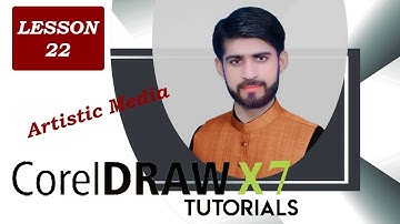 Corel Draw X7 Tutorials in Urdu Hindi  Lesson 22 artistic media tool | by Zain Yousaf