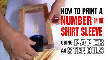 How to Print a NUMBER on the SHIRT SLEEVE Using Paper as Stencils - Screen printing