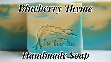 Blueberry Thyme - Handmade Cold Process Soap - One Pot Wonder Gradient Swirl Pour