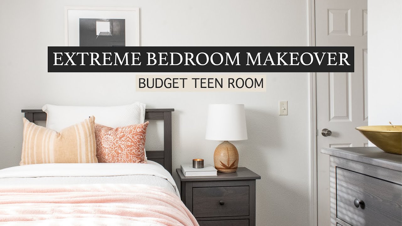 EXTREME SMALL BEDROOM MAKEOVER | minimalist teen bedroom transformation ...