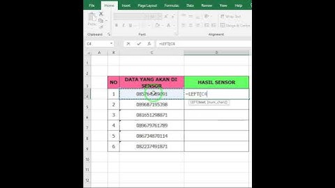 Cara Mudah Sensor Digit Terakhir Pada Nomor HP di Excel #shorts #exceltutorial #exceltips