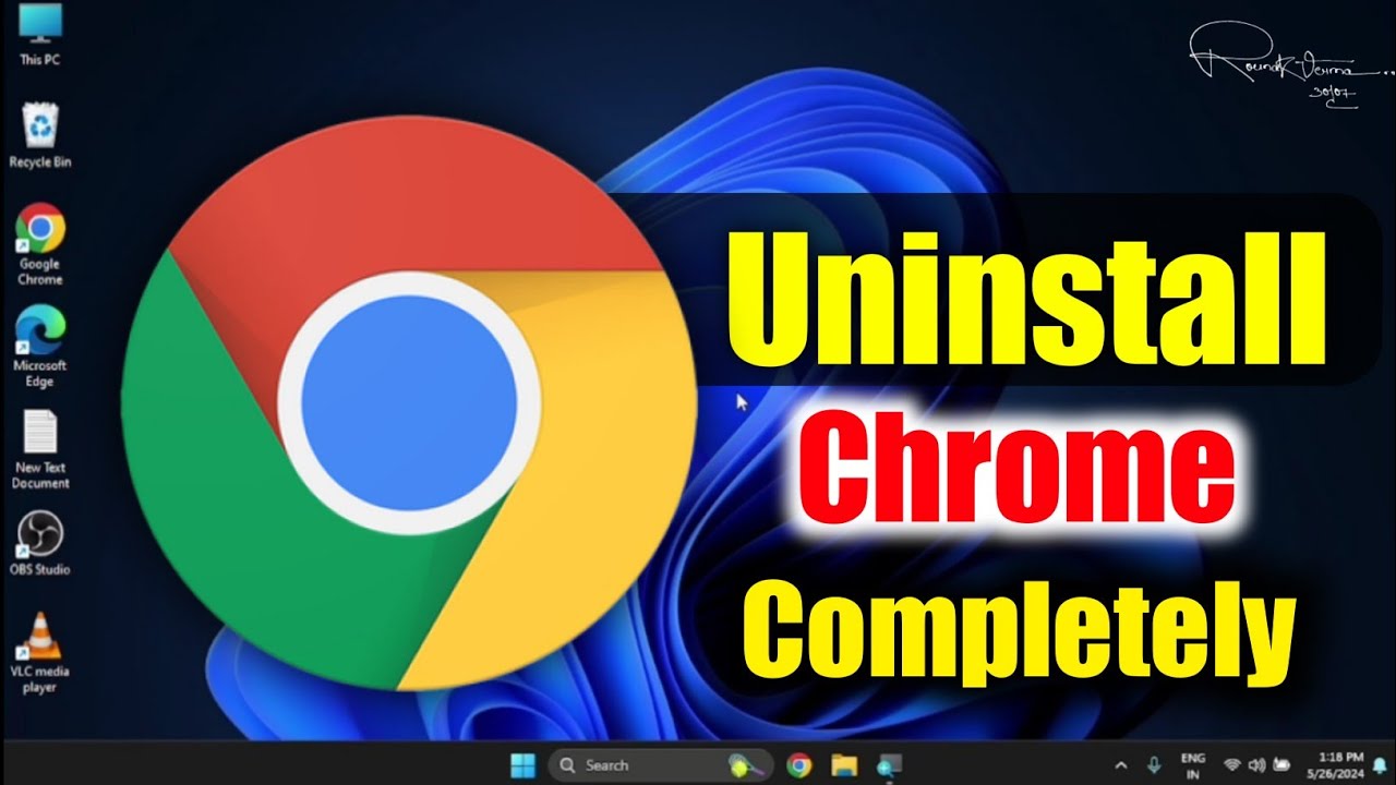 How To Delete Google Chrome Application | how to uninstall chrome in ...