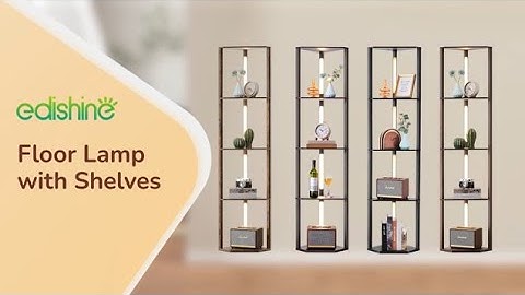 Stylish & Functional: EDISHINE 64" Corner Shelf Floor Lamp Setup Guide! HFLHA1D