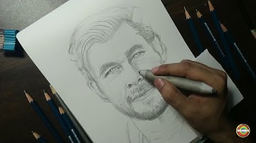 Chris Hemsworth | Realistic Pencil Sketch #sketching #portraitdrawing