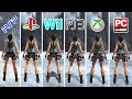 Tomb Raider Anniversary 2007 PSP vs PS2 vs Wii vs 