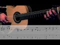 Sakura  easy arrangement  with tab  classical guitar