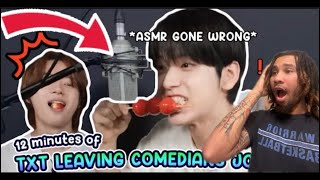 NON K-POP FAN TRYING NOT TO LAUGH|12 MINUTES OF TXT LEAVING COMEDIANS JOBELESS**REACTION**
