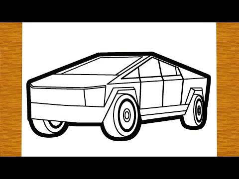 COMO DIBUJAR UN CARRO TESLA CYBERTRUCK | Dibujos para dibujar