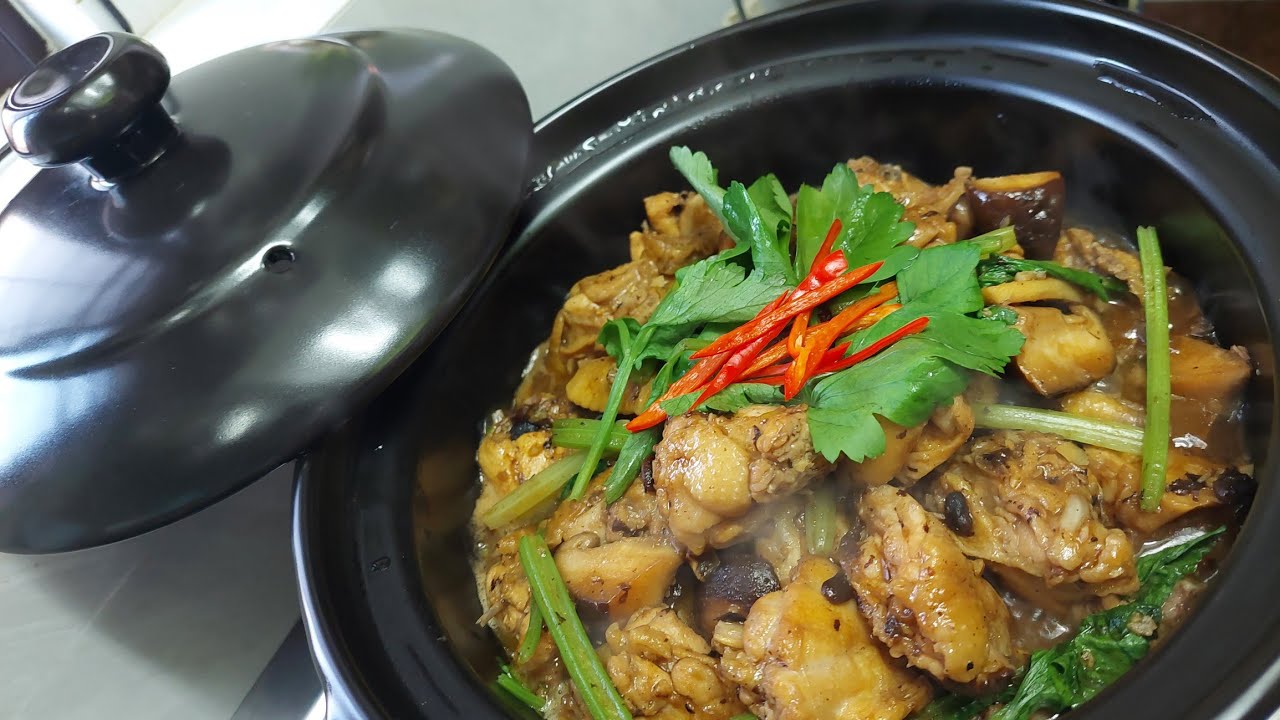 Masakam hongkong buat sehari-hari ayam jamur bawang putih kedelai hitam sindau tausi@liyamenul