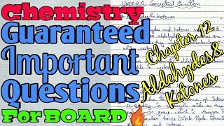 PREVIOUS year Chemistry | Aldehydes & Ketones Guaranteed Important Questions...