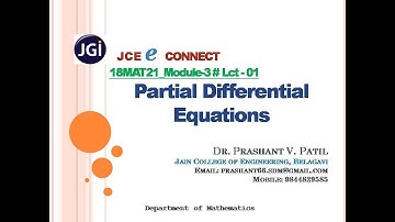 18MAT21- Module 3 # LCT-01 {Formation of PDE by eliminating arbitrary constants}