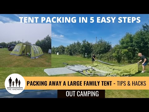 Family Camping | How To Fold Up A Large Tent In 5 Easy Steps (Camping Tips)