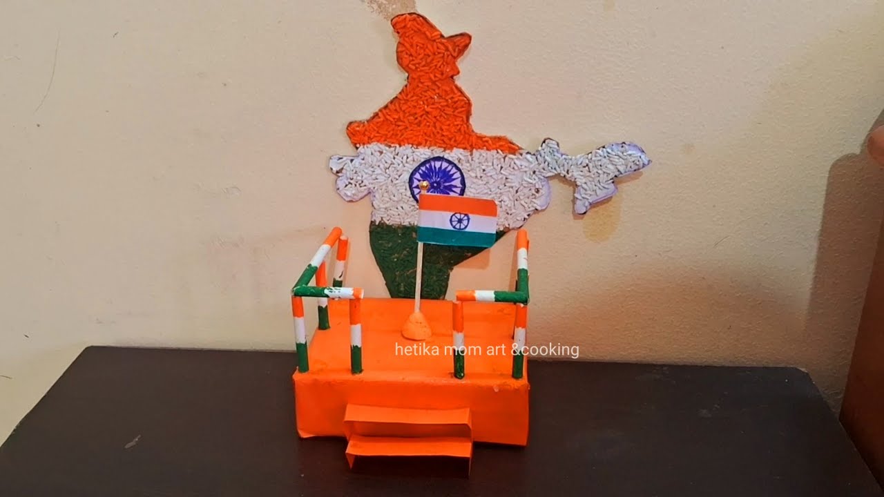 tricolour crafts|how to decorate Indian map|independence daycraft ideas ...