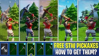 *NEW* FREE STW PICKAXES Gameplay in Fortnite! Save the World Pickaxe in Battle Royale