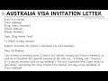 [LETTER TEMPLATE] How To Write An Australia Visa Invitation Letter Steps Guide | Writing Practices