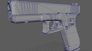 Pistol Modeling in Maya For Games -  Part 1 [G Clock Gen 5 ]