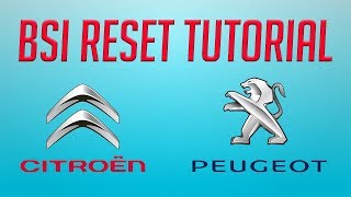  Tutorial how to BSI reset step by step on Citroen and Peugeot
