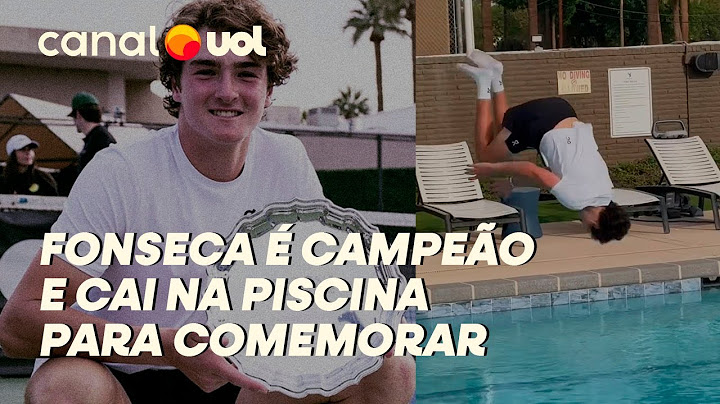JOÃO FONSECA É CAMPEÃO E É O NÚMERO 60 NO RANKING DA ATP; JOÃO COMEMORA TÍTULO COM EQUIPE NA PISCINA