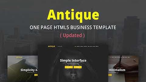 ANTIQUE - One Page HTML5 Business Template | Themeforest Website Templates and Themes