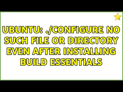 Ubuntu: ./configure no