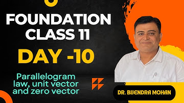 Solving Vector Problems: Parallelogram Law Unit Vector, and Zero Vector | Dr. Bijendra Mohan Physics