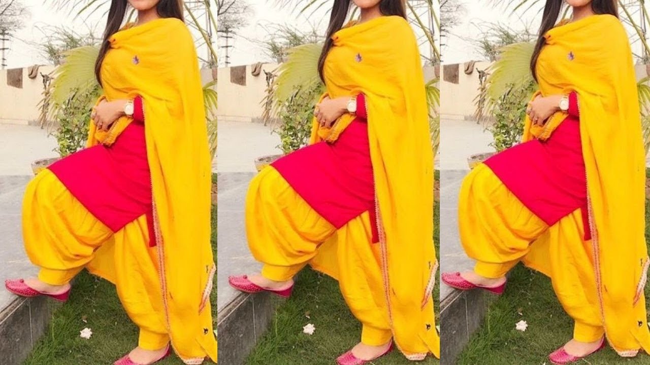 yellow patiyala dress
