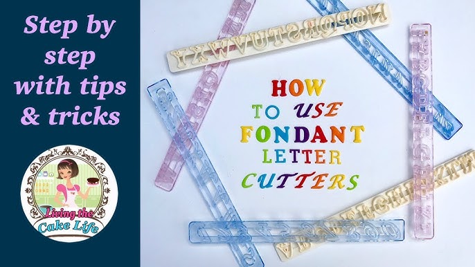 Funky / Script Fondant Number letters Cake Decorating Sugar Craft Writing  cutter