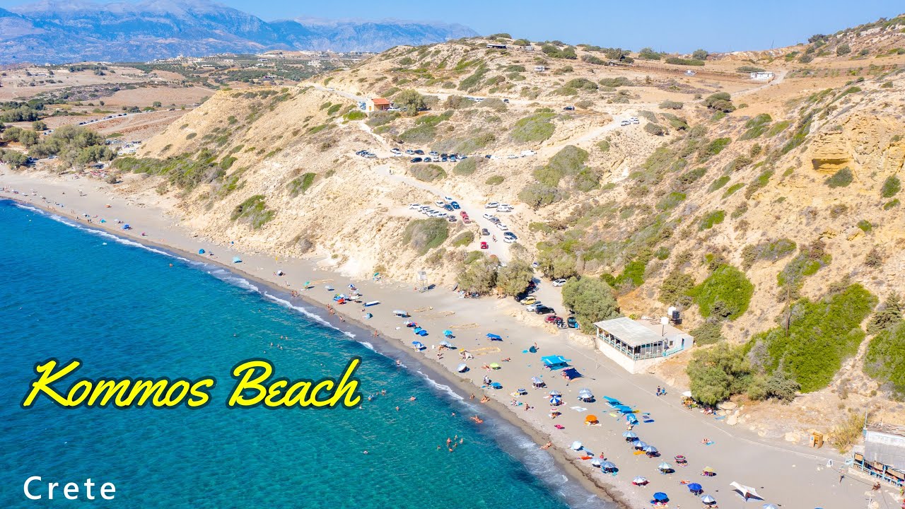 Пляж Коммос, Ираклион, Южный Крит, 4K дрон