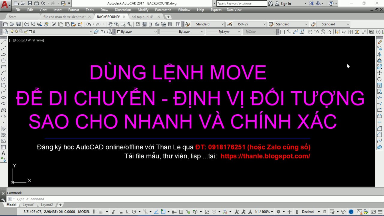 LÀM THẾ NÀO ĐỂ DI CHUYỂN, ĐỊNH VỊ ĐỐI TƯỢNG NHANH VÀ CHÍNH XÁC TRONG BẢN VẼ AUTOCAD BẰNG LỆNH MOVE?