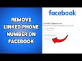 How To Remove Linked Phone Number On Facebook | Delete Phone Number From Facebook Account 2026