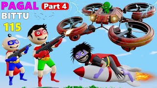 Pagal Bittu Sittu 115 | Superhero Wala Cartoon Part 4 | Bittu Sittu Toons | Cartoon Video