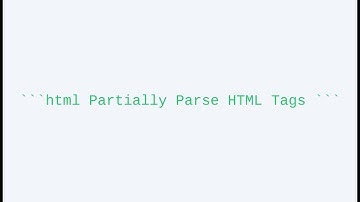 How to Partially Parse HTML Tags using Regex