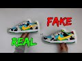 Vrai vs faux comparaison nike sb dunk chunky dunky ben et jerrys