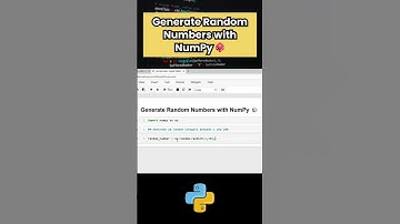 How to Generate Random Numbers in python | Random Numbers in Python #python #shorts