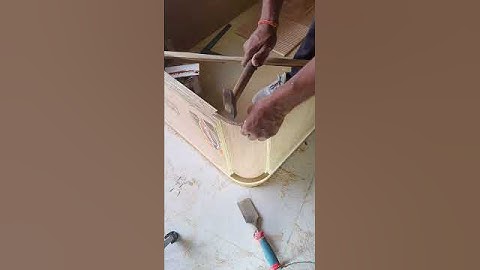 plywood bed corner round very easy work #carpentry #woodworking #shortvideo