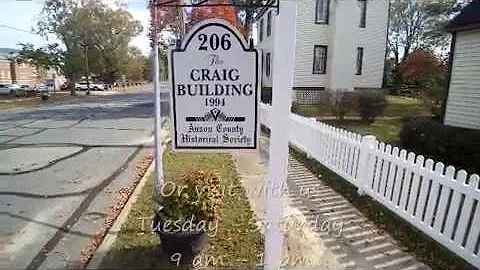 Anson County Historical Society Visit the Craig Bu...