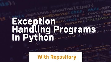 exception handling programs in python
