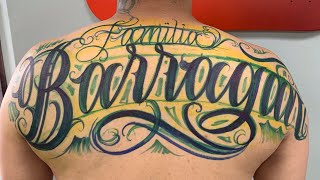 Tattoo time lapse - Lettering