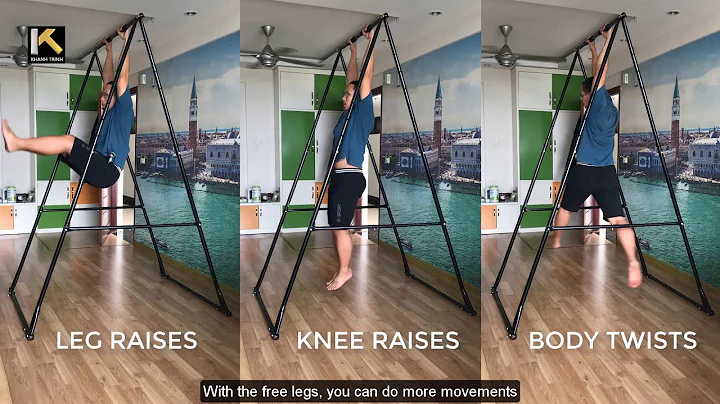 KT folding pull up bar stand in use