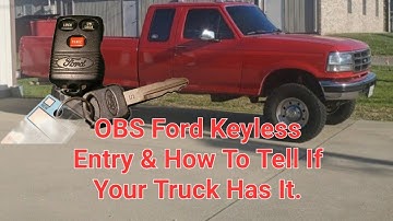 OBS Ford Truck & Bronco Factory Remote Keyless Entry Facts
