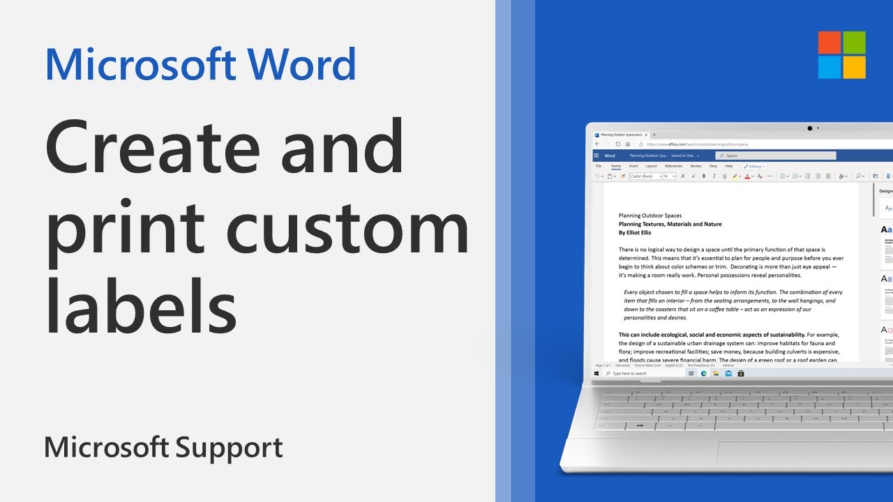 create-and-print-custom-labels-in-word-microsoft-youtube