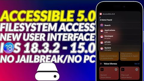 Accessible 5.0 iOS 18.3.2 & Older: File Browser | No Jailbreak/PC | New UI | Device Reports & More