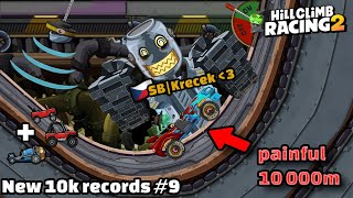 💀GETTING THE MOST PAINFUL 10K and MORE... - New 10k records #9 - Hill Climb Racing 2 🥱