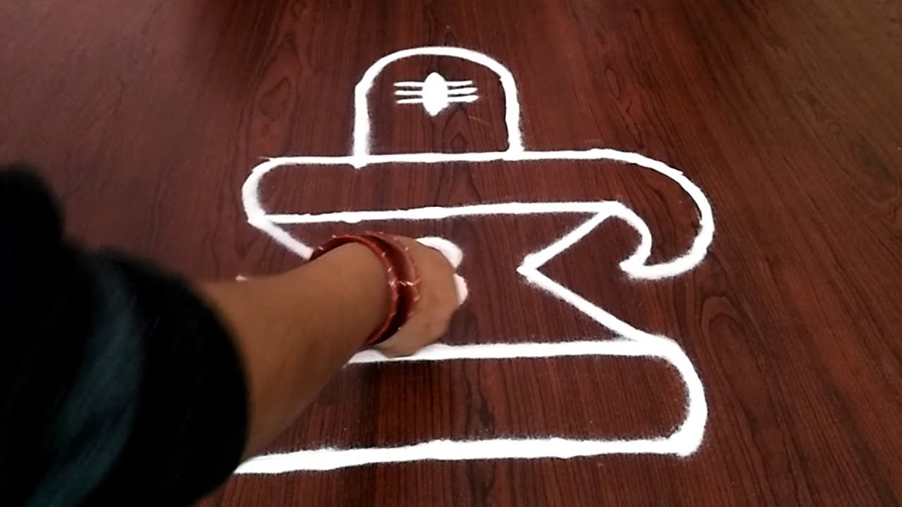 Deepam Rangoli designs with 5x5 dots |  Karthika Masam Special LORD SHIVA kolam | Easy Rangolis