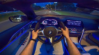 BMW 8 Series M850i Convertible NIGHT DRIVE POV w\/ AMBIENT LIGHTING by AutoTopNL