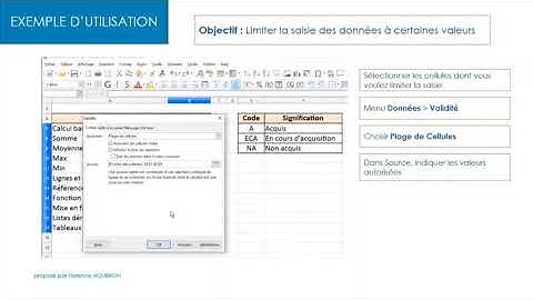 08 - Listes déroulantes LibreOffice Calc débutant