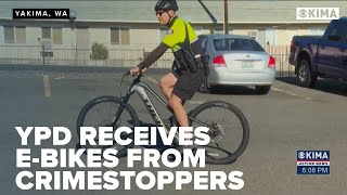 YPD Receives E-Bikes from Crimestoppers