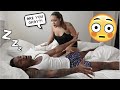 FLINCHING IN MY SLEEP TO GET MY GIRLFRIEND'S REACTION! *She Freaked Out*