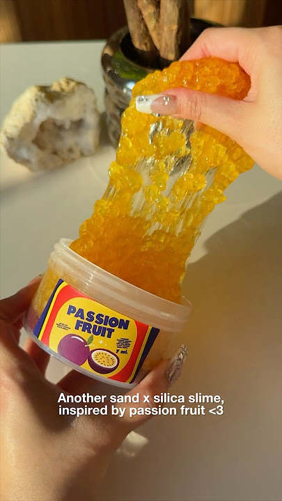 Passion Fruit ASMR (a silica x sand slime)  #slime #asmr
